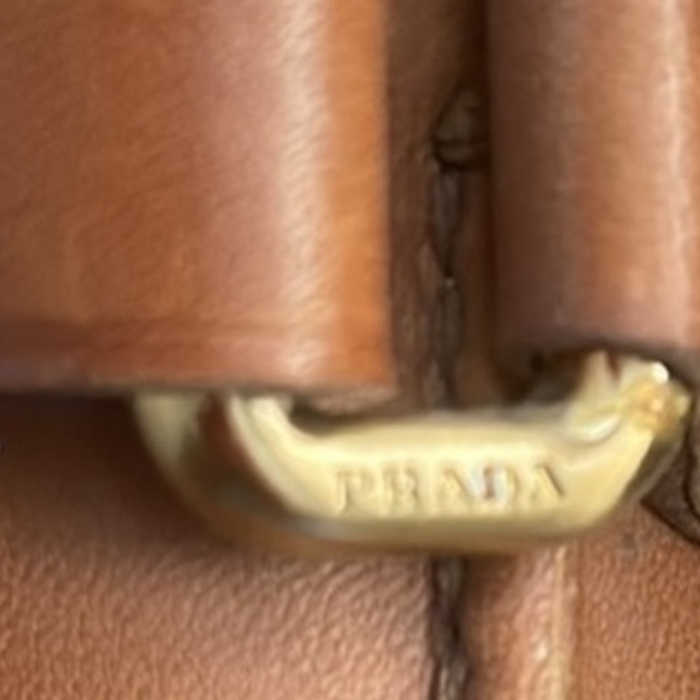 Prada Men’s Cognac Leather Slip On Loafers 8.5 - Picture 4 of 15